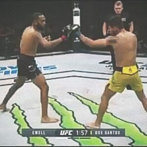 Andre Ewell Instagram - There’s truly something wrong with me 😅. I really started a #melee in the middle of the cage and high five’d him ✋🏽with a smile. I don’t know if y’all was a fan or enjoyed my style of fighting but I definitely wanted to bring y’all a show 💯

Can’t wait to get back in the cage or the pit