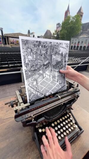 André Rieu Instagram - A picture worth a thousand words! I was invited by André Rieu to create typewriter art during his hometown concert in Maastricht. I was honoured to present to him the finished artwork! 🎼🎻🎺

#andrérieu #andrerieuconcert #typewriter #artreels #artistsoninstagram #maastricht #typed #reels

Who’s like to see this artwork of André Rieu’s concert as a print? 👀🎻🎨