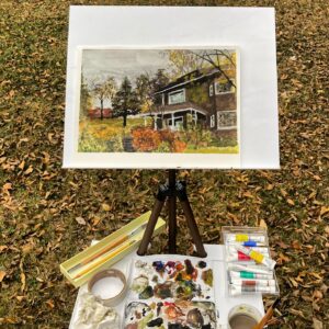Andrew Peterson Instagram - Plein air, gouache, autumn.