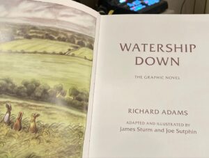 Andrew Peterson Instagram - Y’all, it was a fun week. We got to mix episode one of season two of @wingfeathersaga; I got the hold in my hands @joesutphin’s, Herculean graphic novel of Watership Down (releasing 10/17!); and we got our first shipment of the Art of Wingfeather Saga book, which you can order now at angel.com. Hutchmoot is in a week, and my daughter’s wedding is a week after that. Also, the leaves are changing in Nashville. Also, I’m wearing a hoodie because it’s actually chilly. (Not pictured: plenty of difficult stuff, too!)