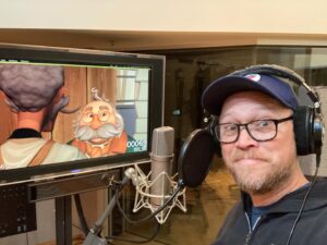 Andrew Peterson Instagram - Mix day for episode four of season two of @wingfeathersaga. Sometimes that includes recording extra lines for Oskar, with the occasional grunt that he makes when fighting Fangs in Dugtown. There may or may not be a little sneak preview releasing next week!