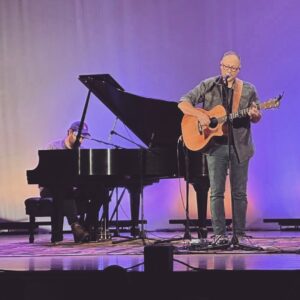 Andrew Peterson Instagram - What a blast to play in Bar Harbor, Maine last night with @thomas_griffith and @brandon_hays. The Criterion Theater was beautiful and full of joyful people--theaters like that are my very favorite places to play. We had a full day to enjoy this beautiful part of the world: to walk across the land bridge at low tide to Bar Island and sketch for a while, eat some lobster, and hang with good friends in perfect weather. It was my last concert in the US till the fall, and a fine way to end the first half of 2024. (Thanks, Boomershine, for the photos!)