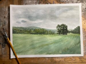 Andrew Peterson Instagram - Still trying to figure out this watercolor/gouache thing. In other news, it was a big week, with a book release and a few days at @asburyuniversity speaking and singing. Very grateful.