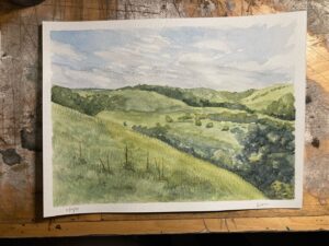 Andrew Peterson Instagram - Still trying to figure out this watercolor/gouache thing. In other news, it was a big week, with a book release and a few days at @asburyuniversity speaking and singing. Very grateful.