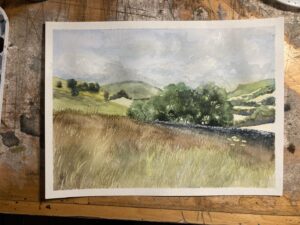 Andrew Peterson Instagram - Still trying to figure out this watercolor/gouache thing. In other news, it was a big week, with a book release and a few days at @asburyuniversity speaking and singing. Very grateful.