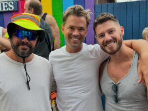 Andrew Rannells Instagram - It’s been a fun week in Fire Island, my 23rd summer coming out here. While the activities have changed over the years, the friends have stayed the same. And I’m still hoping the girls working at The Pines Pantry think I’m cool.