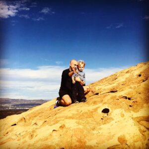Andy Puddicombe Instagram - Never too early to climb...standing at the top of Eagle Rock with Master H