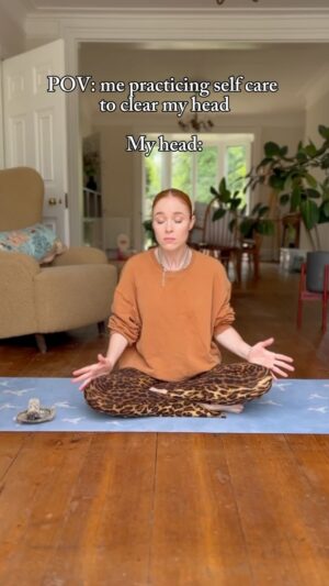 Angela Scanlon Instagram - A snapshot into my #SelfCareSunday gang 😂 Meditation is one of my go-tos for keeping myself and my head in check but sometimes the chatter is actually pretty spot on. Fellow meditators - can you relate?!