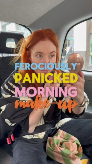Angela Scanlon Instagram - If, like me - running late is deeply rooted in your DNA then save this for later. This is my go to GRWM as life seems to be moving at 100000 mph. Also putting mascara on in a moving vehicle has always been an innate TALENT 

Details below:

@narsissist radiant concealer
@roseinc blush
@dior mascara
@charlottetilbury bronzer
@hourglasscosmetics brow gel

Which of the below best describes your make-up routine?👇