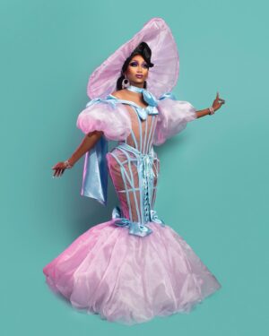 Angeria Paris VanMicheals Instagram - “Le Southern Belle” 💜💙

Dress by @howiebofficial 
Hair by @_hairwitch 
Photo by @davidelaffe