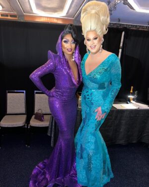 Angeria Paris VanMicheals Instagram - GLAAD MEDIA AWARDS 2024 PHOTO DUMP 💜
#allstars9 ##Pressweek 

Gown: @dhaleterdesign 
Hair: @_hairwitch