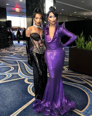 Angeria Paris VanMicheals Instagram - GLAAD MEDIA AWARDS 2024 PHOTO DUMP 💜
#allstars9 ##Pressweek 

Gown: @dhaleterdesign 
Hair: @_hairwitch