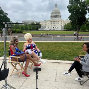 Angeria Paris VanMicheals Instagram - PRESS TOUR DAY 1 🇺🇸 
First stop, the nation’s capital 🙌🏾 

Look: @vs_sparks 
Hair: @wigsbykendoll
