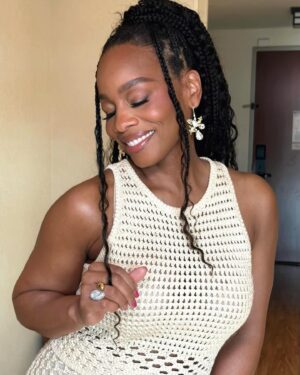Anika Noni Rose Instagram - Wanted to share Tuesday’s look

Set @alc_ltd 
Jewelry @alexisbittar 

Styled by @jasonrembert 
Asst @ww.ilt 
Photo & face @ernestocasillas 
Hair @ryanburrellhair 

#d23
#Princesstiana
#DisneyLegend