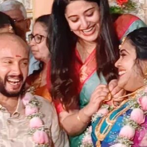 Anjana Jayaprakash Instagram - Still processing the fact 
that I have a sister -in-law,now 😌
@miss.menon06 & @arjun.jayaprakash.7 here's to you both being each other's strength ,happiness & safe space in the long journey ahead ❤️ 
Happy married life 🥂🧿

06.07.2024 ♾️ 07.07.2024