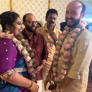 Anjana Jayaprakash Instagram - Still processing the fact 
that I have a sister -in-law,now 😌
@miss.menon06 & @arjun.jayaprakash.7 here's to you both being each other's strength ,happiness & safe space in the long journey ahead ❤️ 
Happy married life 🥂🧿

06.07.2024 ♾️ 07.07.2024