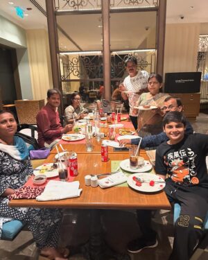 Ankita Bhattacharyya Instagram - Family Time in ITC ❤️❤️
Outfit - @youstafashion