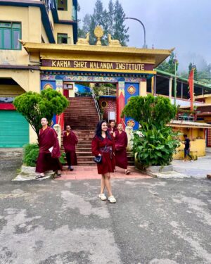 Ankita Shrivastav Instagram - Little red riding hood
Met a few monks 
They asked her to breathe in
She accidentally breathed out
They told her of the middle path
She couldn't get the math of it right
They asked her to keep it mild
She said 
She’s ready to greet 
The wild ❤️✨

- Ankita