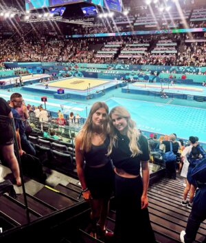 Anna Gasser Instagram - Sister Trip to Paris the watch the 🐐 @simonebiles do her thing at the @olympics . 🥰  thanks so much @redbullaustria and @olympic_team_austria for making this dream come true