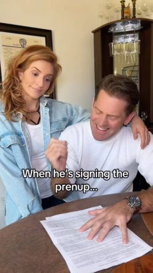 Anneliese van der Pol Instagram - Congrats on the new gig @johnnowilson … now remember what you signed ❤️

#prenup #marriage #husband #wife #fiance #lawyer #family