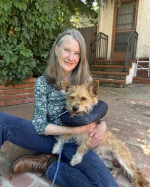 Annette O'Toole Instagram - This is our new family member, Barry. He is an angel. We adopted him from the South LA Shelter. They do incredible work, and made the process SO easy. They neutered, microchipped, and vaccinated him. We think he is a Cairn/West Highland Terrier mix.