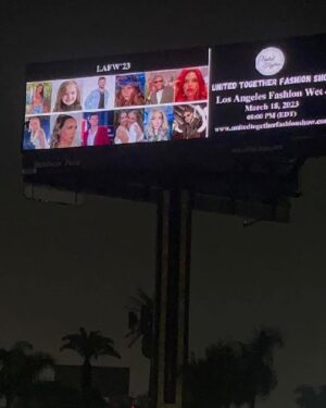 Anthony Knight Instagram - Seeing myself on a billboard for the second time is definitely a blessing. #lafw2023 #losangeles  #fashionmodeling #fyp #lafw.  #runwaymodel special thanks to @unitedtfs and @farhanmch