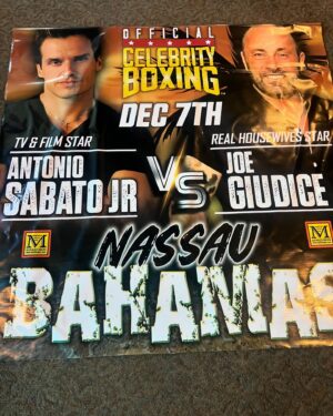 Antonio Sabàto, Jr. Instagram - @damonfeldmanofficial  Caught up with @antoniosabatojr talking about his match with @joe.giudice coming up December 7 that’s being billed as “Battle of the Italians” in the Bahamas , details coming Live on Pay Per View! A lot of ways to be part of this Big event go to officialcelebrityboxing.com

Press Conference will be announced soon!!!