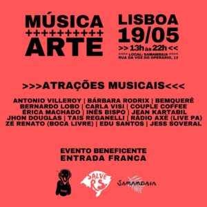 Antonio Villeroy Instagram - Aqui do outro lado do oceano vamos fazendo o que está ao nosso alcance para ajudar as vítimas da enchente do Rio Grande do Sul.

Dia 19 de maio, domingo, vamos realizar um show coletivo beneficente, com artistas que se engajaram na causa.

Serão 7 horas de evento, das 14h às 21h, com música ao vivo, DJs. 

A entrada será gratuita, no dia do evento, o público receberá um card com as informações bancárias das organizações que estão na linha de frente no Brasil, para que o dinheiro arrecadado seja utilizado para compra dos itens mais urgentes para o atendimento dos desabrigados.

Na segunda foto desse carrossel estão os artistas que farão parte dessa tertúlia humanitária. 

Ajudem a divulgar para seus amigos na região de Lisboa.
Precisamos nos unir nesse momento difícil.

O fato de estarmos longe também é terrivelmente angustiante, então vamos estabelecendo redes de comunicação, ligando pessoas de outros lugares com quem está em campo nos abrigos, nas cozinhas solidárias, nas equipes de resgate e distribuição de mantimentos.

Na próxima semana, também sairá de Portugal um avião da Azul com médicos, veterinários e outros profissionais de saúde assim como alimentos não perecíveis, material de limpeza, higiene pessoal, roupas e agasalhos.

Toda solidariedade se faz necessária!