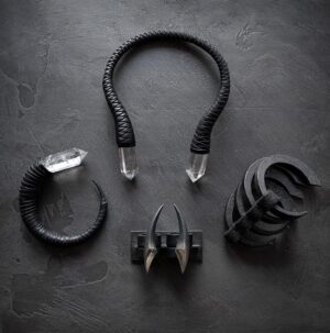 Anu Tera Instagram - • Talismans • #anutera #talisman #earthmagic #gothicjewelry #allblackeverything #darkfashion #wearableart #leatherjewelry