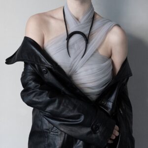 Anu Tera Instagram - • Curved Iron Necklace • #anutera #blacksmith #darkfashion #gothicjewelry