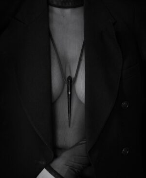Anu Tera Instagram - • Singe Spear Necklace II • #anutera #ironjewelry #blacksmith #darkfashion #avantgardefashion #gothicjewelry #spear