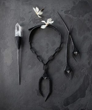 Anu Tera Instagram - • Talismans • #anutera #talisman #wearableart #darkfashion #blackjewelry #allblack #blacksmithing #earthmagic