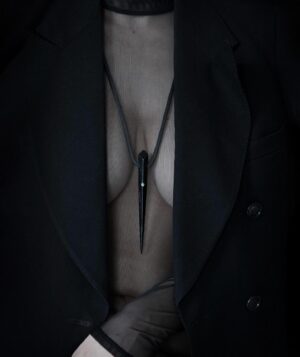 Anu Tera Instagram - • Single Spear Necklace • #anutera #spear #blacksmithing #blackjewelry #gothicfashion #gothicjewelry #darkfashion #darkjewelry