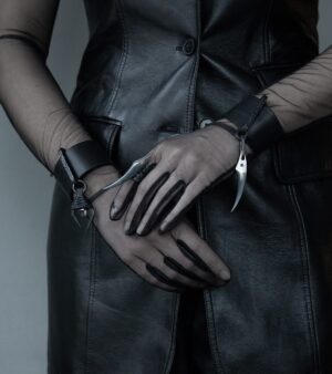 Anu Tera Instagram - • new • Silver Claw cuff/necklace • #anutera #talisman #darkfashion #wearableart #blackjewelry #gothicjewelry #avantgardefashion #allblackoutfit