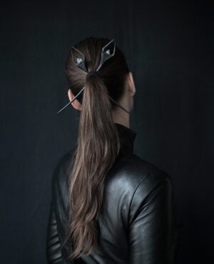 Anu Tera Instagram - • Herkimer & Iron Hairpins • #anutera #darkfashion #hairadornments #hairstyle #wearableart #japanfashion #avantgardefashion #gothicstyle
