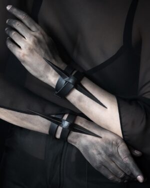 Anu Tera Instagram - • Iron Thorn Bracelets • #anutera #ironcagebracelet #wearableart #darkfashion #gothicjewelry #darkart