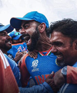 Anushka Sharma Instagram - Our daughter’s biggest concern was if all the players had someone to hug them after she saw them cry on tv….. Yes, My darling, they were hugged by 1.5 billion people ❤️ What a phenomenal victory and what a legendary achievement!! CHAMPIONS - CONGRATULATIONS!! 🇮🇳💙