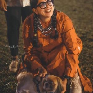 Aparna Nair Instagram - When buddy attended @pawsome_party last week..!!
Thank you @lalarelations ..!!
@lakshmi_premkumar
@_arya_vijaykumar

P.S : buddy wanted to bite the 10x bigger than him husky and I was trying to calm him down
his expression says it all !!
#mylillion🦁🐾