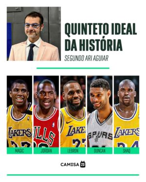 Ari Aguiar Instagram - Perguntamos para jogadores do NBB, ex-jogadores de basquete e algumas personalidades seus quintetos ideais de todos os tempos e semanalmente divulgaremos as opiniões dessa galera.

Hoje temos as opiniões do GRANDE @ariaguiar, que elegeu seu quinteto ideal histórico e de brasileiros. O que você achou? 💯
