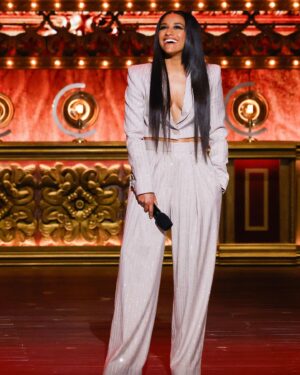 Ariana DeBose Instagram - In the midst of the chaos that is doing a live television show, I am exceedingly grateful to the people who came together to help me look and feel beautiful. Thank you team @karlawelchstylist, @makeupvincent, @ursulastephen, and every designer who graciously supported me this year🤍