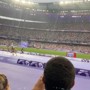 Ariana DeBose Instagram - Paris day 1 🥇 I am officially geeking out!! 🤓 

#parisolympics #olympics #trackandfield #paris