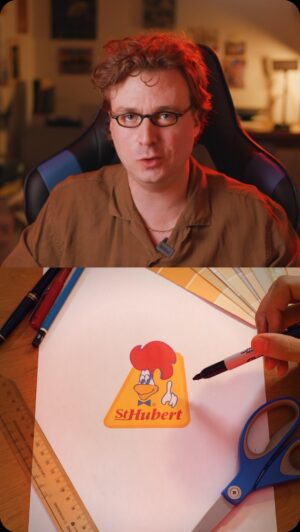 Arnaud Soly Instagram - J’améliore le logo de @sthubert 🐔 
Vous en pensez quoi? 🤔 
Quels autres logos aimeriez-vous que j’améliore? ⚠️