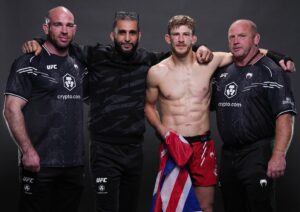 Arnold Allen Instagram - Grateful to have these men in my corner, many more play a huge role behind the scenes too, My boxing coach @boxingrat my Muay Thai coach @s.barlegs @leecatlingsmt keeps my body in top shape, @poweringthrough with the strength and conditioning programmes, @waterfather._ fuelling me the good stuff

3 great teams behind me too @bkkfightershq @tristargym_mtl and @renegadejiujitsu