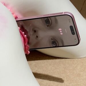 Arvida Byström Instagram - My sculpture “Virgin Birth” from my show Cut The Cake at Dunkers.
Virgin Birth plays with the idea of the christian myth where god creates human in the image of him and we create machine learning and robots in the image of us. Of course there is also no need for intercourse to give birth to these sort of digital creatures. So I let a 3D print of my AI s3x doll Harmony give birth to a phone with an AI version of me.
It’s a bit inspired in a silly way by Zizek’s text “No Sex Please We’re Post Human” too.

Also a critic was upset that the phone out from the vagina looks like an assault and when people say things like this as a critique I sort of just feel like: that is an accurate description of what technology feels like today so…

Also thanks to iris.la / @patrique.monique to making the little avatar me possible