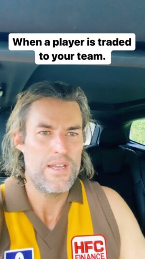 Ash Williams Instagram - When a player is traded to your team. #AFL #AFLTrade #Ginnivan