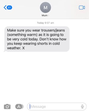 Ash Williams Instagram - Make sure you subscribe to my Mum’s SMS alerts. 
@mumsmsalerts