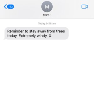 Ash Williams Instagram - Make sure you subscribe to my Mum’s SMS wind alerts 💨
