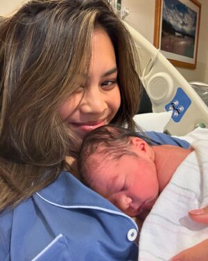 Ashley Argota Instagram - hello world! meet michael harrison torres jr ❤️ we have never known a love this grand and beautiful until now. the only thing that comes in close second is the love i feel watching @micktorres become a dad. he’s such a natural. happy first Father’s Day to my soulmate!! look what we made together my love!! 🥹❤️