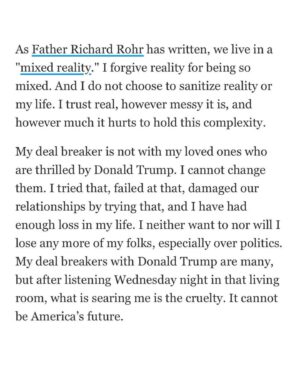 Ashley Judd Instagram - Today I published an essay in @usatoday. I hope you might read the whole piece. 

Yes, it is about what I believe is the deeply urgent imperative that a Democrat be voted into the office of President this November.

It is about how I respect and honor President Biden, a deeply decent man, and feel immense gratitude for all that has been gained. I particularly acknowledge his multi-decade commitment to ending male violence against women.

It is about how, at this infection point, I kindly and firmly invite him to voluntarily, gracefully step aside, creating space for a talented, robust Democrat to ensure the incalculable and unprecedented cruelty of a second Trump administration does not inflict harm upon millions of Americans, especially the more vulnerable among us.

And this essay is about more. I hope you will see that.

It is also about family, living in more rural places, and how we can, should and must stand up for what we believe in as individuals—and find a way, somehow, someway, to hold our dearest loved ones closer than we hold political beliefs.

Yes, I want to beat the other guy in November. And I also really want to beat my Pop at Canasta this evening after supper, sitting out on the back porch, with the lightening bugs’ magic and the song of the cicadas.

I fight for my beliefs. But I don’t fight with my family about politics. I love them too much to do that.  With family, I am less invested in who is right and who is wrong. I am much more invested in what is true. Because family love is true.