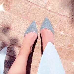 Ashley Newbrough Instagram - glass slipper moment > foot hangover 🧊